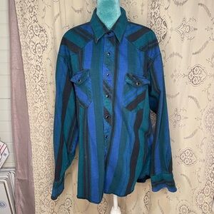 Wrangler: vintage striped button down